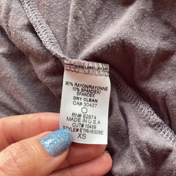 ELLA MOSS sz XS/S/M gray & pink shawl cover up top shirt - Picture 3 of 5